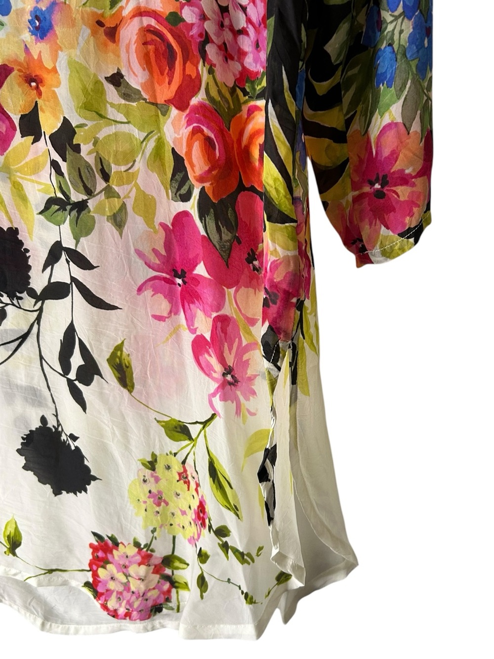 Johnny Was Betty Floral Tunic Boho Rayon XL Flowing - Picture 4 of 11
